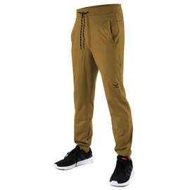 SCREENSHOT SCREENSHOT-P4040 Mens Premium Athletic Comfort Pants - Maximum Fitness Fashion Urban Lifestyle Activewear Bottoms-Dark Khaki-2XLarge