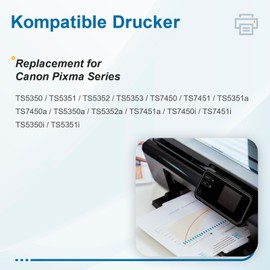 CARTRIGO 560 561 Cartridges Compatible with Canon Printer Cartridges 560 561, Compatible with Canon TS5350A Printer Cartridges, for TS7450 TS7450a TS5351 TS5352 TS7450 TS7451i TS5353 (Black & Colour,