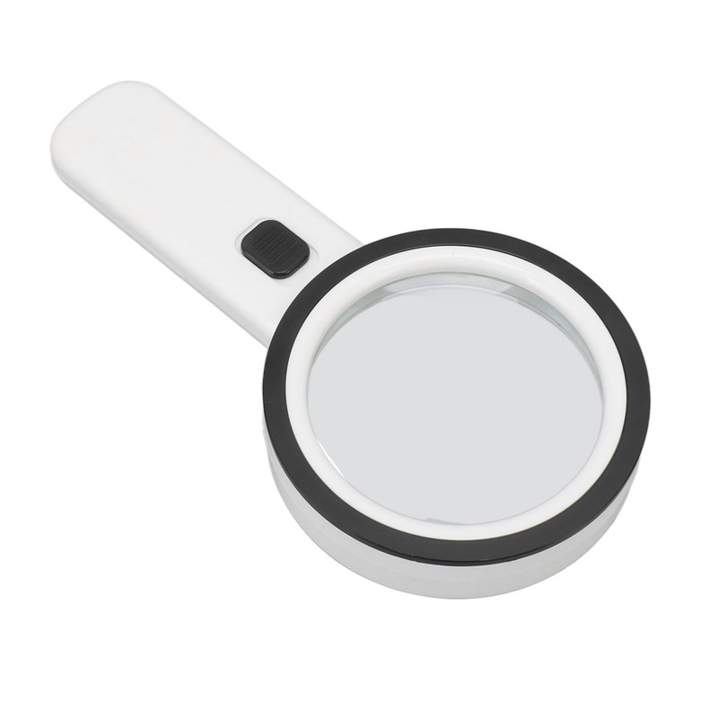 30X Handheld Large Magnifying Glass UV Banknote Inspection Magnifying Glass