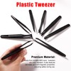 YIXISI 8 PCS Precision Plastic Tweezers Set, Anti-Static Tweezers, for