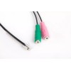 DC Pro Audio 1Ft 3.5mm Jacks to RJ9/RJ10 PC Mic/Headset