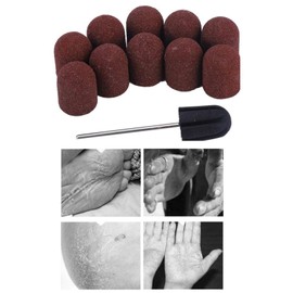 Pack of 10 Nail Dedicated Head Sanding Cap Polisher Sand Manicure, 2 Types [13 x 19], Pedicure Tool Cutter & Accessories, Aid for Foot Care