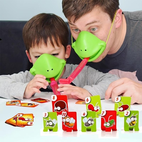 1 Set Frog Battle Game, Parent-child Interactive Toy, Tongue Sticking