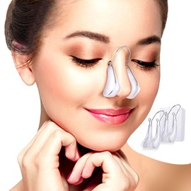 GUROYI Nose Clip, 2 Pieces, Nose Muscles Beauty Clip, Storage Case Included, Clear Silica Gel, Nose Height, Nose Slimming Effect, Special Case Included, Small Face Effect, For Women, Beauty Tool, Unisex