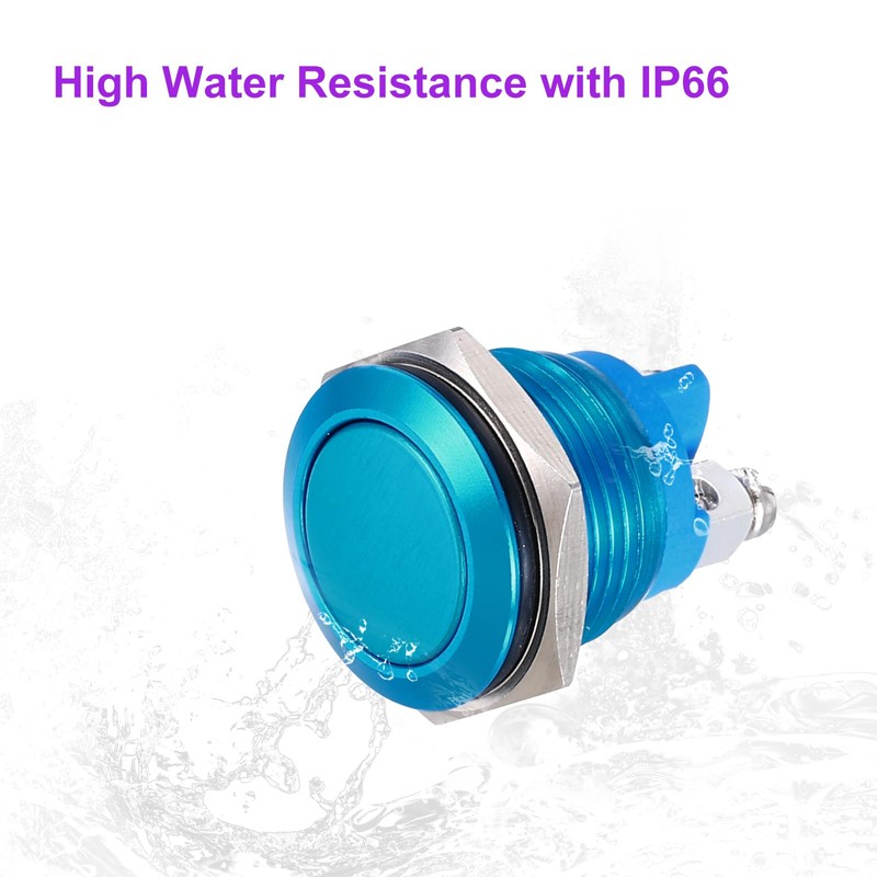 DMiotech 1 Pcs 19mm / 3/4" Push Button Switch, IP66