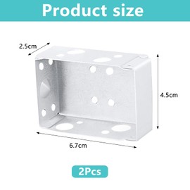 CLKE 2Pcs Venetian Blinds Brackets, Venetian Blind Fittings Brackets, Metal Box Mounting Brackets, Window Blinds Headrail Hold Bracket for Venetian Blinds(White)