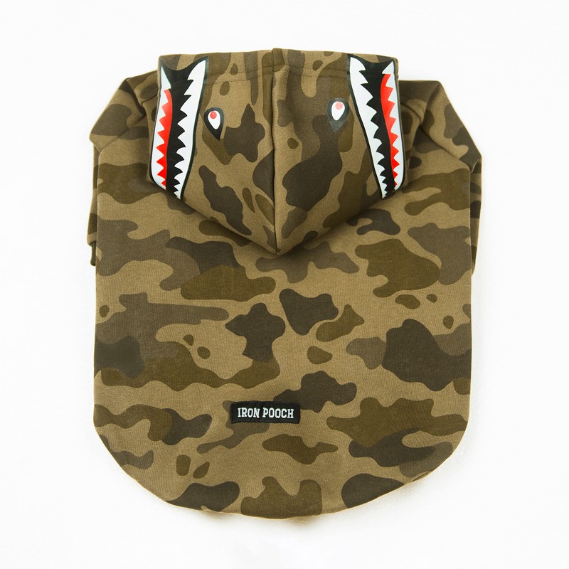 Woof Trails Camo Dog Hoodie Dog Clothes Extra Warm Fleece