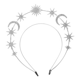 Gogogmee Star Headpiece Star Hair Accessories Birthday Accessories for Women Moon Crown Pageant Crown Metal