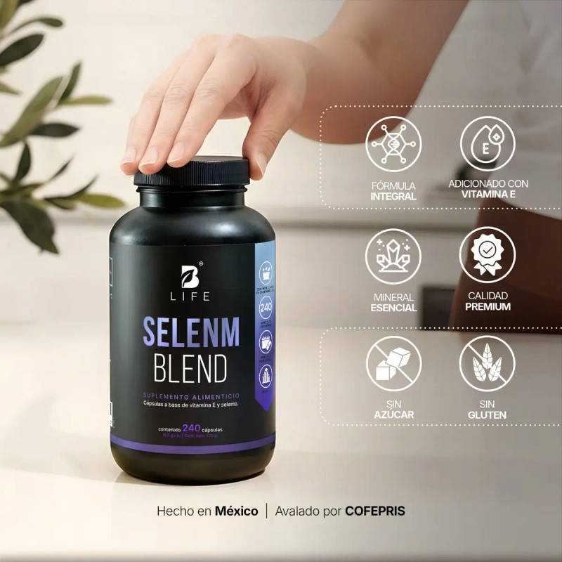 Selenio Vitamina 240 Cápsulas 500 Antioxidantes Protección Celular Bienestar Diario