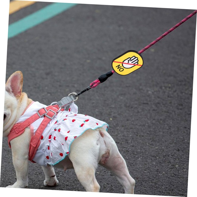 LABRIMP 2pcs Pet Leash Stickers High Visibility Touch Signs for
