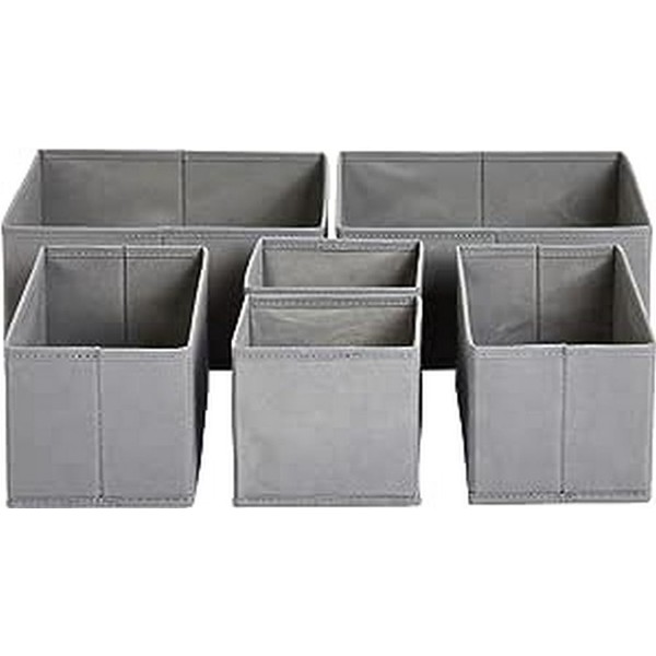 Basics Cloth Drawer Storage Organizer Boxes for Socks, Underwear and