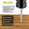 Akylin Down-Cut Spiral Router Bits 1/4 Inch Shank,2 Flute CNC