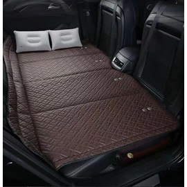 YUNMAXINWEI Non-Inflatable Car Mattress，Portable Car Back Seat Folding Bed，Car Travel Camping Mattress for Sleeping，Car Back Seat Extender for Car、SUV、Truck and Pickup (Brown)
