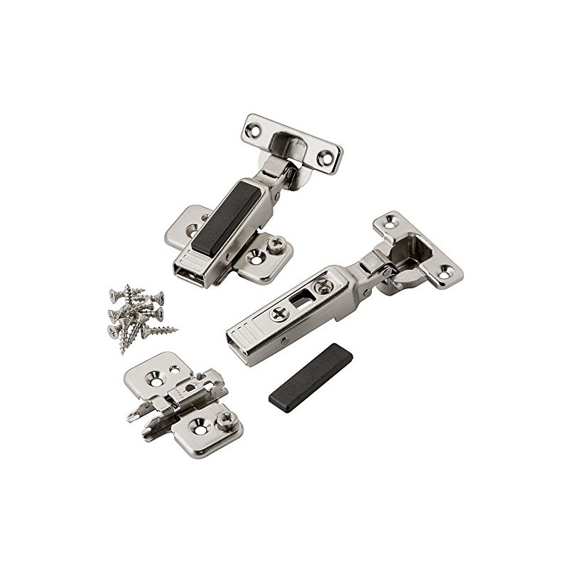 Half Overlay Mini Blum® 26mm 90° Clip-On Frameless Overlay Hinges,