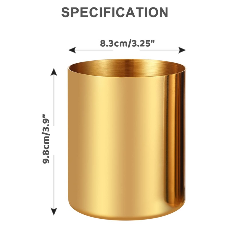 Gold Pen Holder for Desk, 304 Stainless Steel Pen Organizer