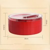 Rotatable Divided Serving Tray Red Double Layer Nut Candy Snacks