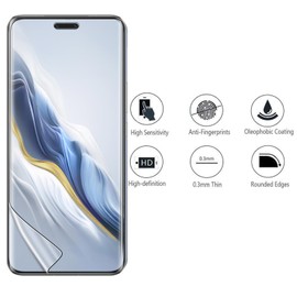 NUCNOK Pack of 2 Screen Protectors for Honor Magic 6 Pro, Soft Flexibility Hydrogel Film with Positioning Aid, Fingerprint ID Support, Scratch-Resistant, No Bubbles