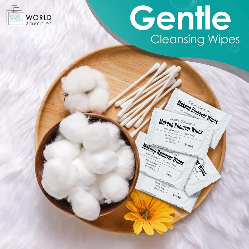 World Amenities - Bulk Makeup Remover Wipes - 25 Wipes