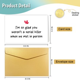 Spercy Funny Valentines Day Card for Boyfriend Girlfriend, Romantic Met Online Card, Anniversary Card for Him Her, Humorous Love Card for Partner