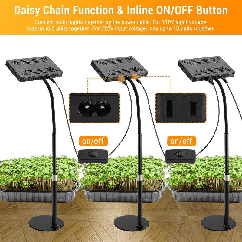 Fecida Desk Grow Lights For Indoor Plants, Table Top Grow
