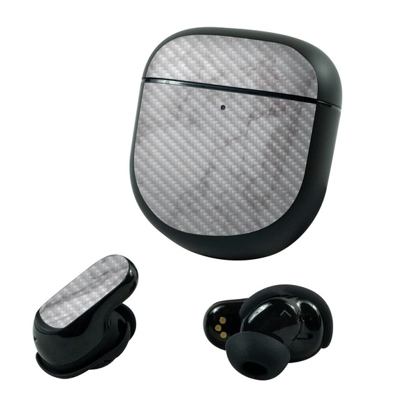 MightySkins Carbon Fiber Skin Compatible with Bose QuietComfort Earbuds II