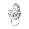 NOUMANDA Crystal White Swan Magnetic Eyeglass Pin Brooch Glasses Spec