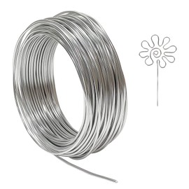 Tenn Well 12 Gauge Aluminum Wire, 100 Feet 2mm Bendable Metal Craft Wire for Sculpting, Armature, Jewelry Making, Floral Making, Doll Making, Modelling, Crafting, Bonsai Training