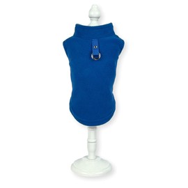 Dog Fleece Harness Vest Jumper Sweater Coat for Small Breed Dogs, and Sizes (XLarge, Royal Blue)