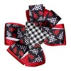 Buffalo Plaid Christmas Tree Pinwheel Hair Bow 4" Red &