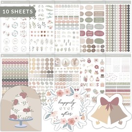 Lebenskompass® Wedding Stickers for Guest Book, Photo Album and Calendar Set with Over 750 Wedding Stickers – Beautiful Designs – Many Wedding Stickers and Stickers for Decoration