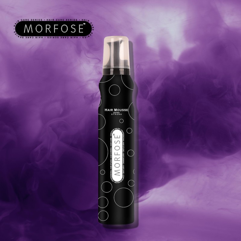 Morfose Hair Mousse Extra Strong Black 6.76 Fl oz