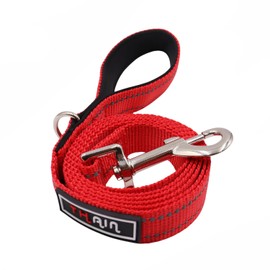 THAIN Dog Leash Durable, Soft Handle, For Pets, Training Leash Night Reflection, For Dogs, Small Dogs, Medium Dogs, Breathable, Adjustable (0.6 x 47.2 inches (1.5 x 120 cm), Red)