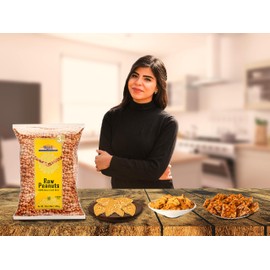 Rani Peanuts, Raw Whole With Skin (uncooked, unsalted) 48oz (3lbs) 1.36kg Bulk, Pack of 12 ~ All Natural | Vegan | Kosher | Gluten Friendly | Fresh Product of USA ~ Spanish Grade Groundnut/Red-skin