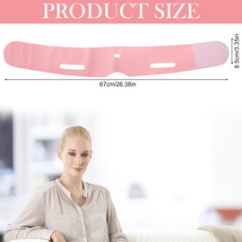 APOMOONS Double Chin Reducer Reusable V Line Face Lifting Mask Chin Strap Adjustable Face V-Line Mask V Shaped Slimmer Tape Breathable Strap for Women Sleeping