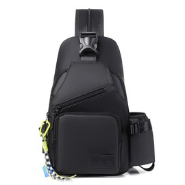 Long Keeper Mens Sling Bag Chest Bag Crossbody Travel Backpack Small Shoulder Bag With USB Port Dual-Use Sling Backpack Casual Daypack for Hiking Travel Sport