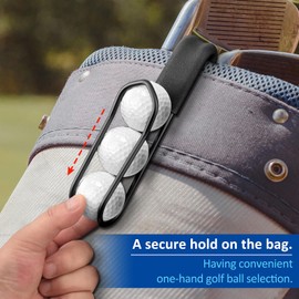 Golf Ball Holder - Holds 3 Balls Easy Attachment to Bag or Cart, Golf Gag Accessories Golf Gifts