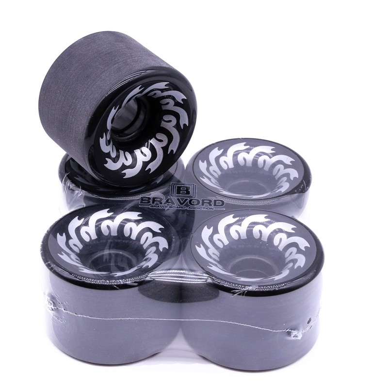BRAVORD Longboard Wheels 70mm 82A PU, NJ-70, Professional Skateboard Wheels–