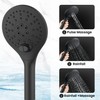 KPW Shower Head Detachable Handheld Matte Black 3 Spray Modes