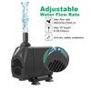 Knifel Submersible Pump 660GPH (2500L/H 45W) Ultra Quiet with Over