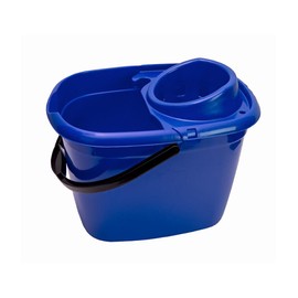 Professional 14L Mop Bucket with Wringer (Blue) Colour Coded With Easy Carry Handle for Domestic and Commercial Cleaning Hospital Contract Cleaning Industrial - Avern