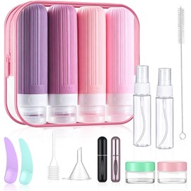 16 Pcs Botellas de Viaje de Silicona, 90ml Kit de Viaje Aseo Personal