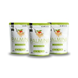 Palmini Linguine Pasta | Low-Carb Pasta, Low-Calorie Hearts of Palm Pasta | Keto, Gluten Free, Vegan, Non-GMO, Plant Based, Healthy Noodles | As Seen on Shark Tank |(12 Ounce - Pack of 3)