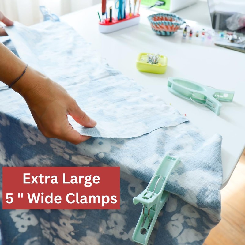 Madam Sew Jumbo Quilting Clamps | 6 Extra Large Sewing