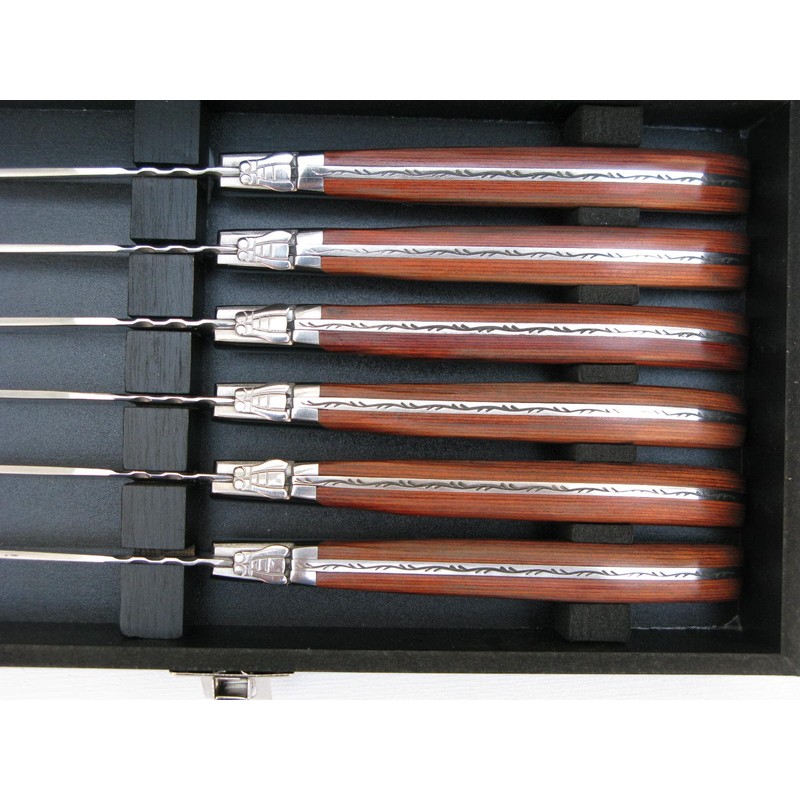 Juego de 6 cuchillos para carne marca HIBOU