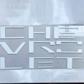 Advanced Trims Grill Letters Inserts 2019 2020 2021 Silverado White