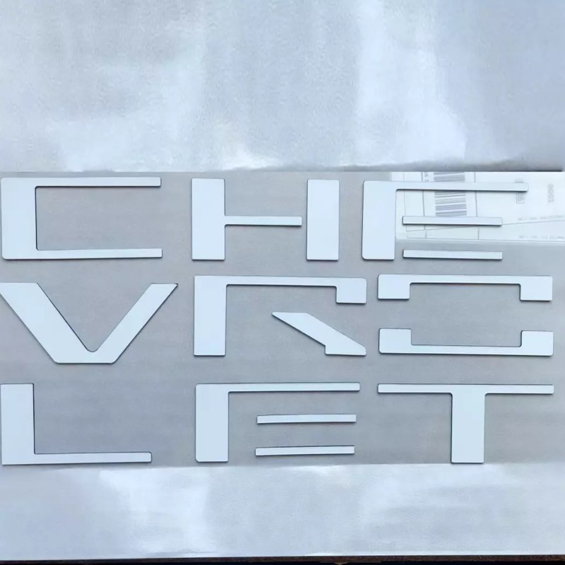 Advanced Trims Grill Letters Inserts 2019 2020 2021 Silverado White