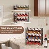 X-cosrack Freestanding Wine Rack Holds 24 Bottles, 6-Tier Floor Standing
