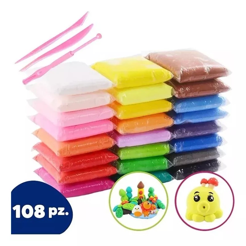 RIVERSOFY Foamy Moldeable 48 Piezas Diferentes Colores, Plastilina