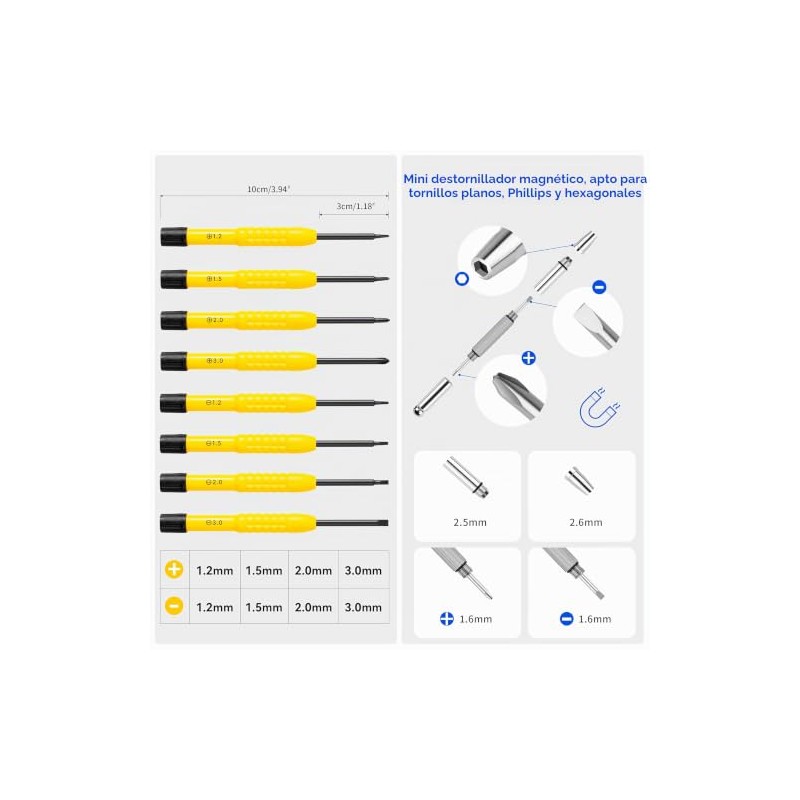 HQVOIC Kit de herramientas de reparación de gafas magnéticas todo