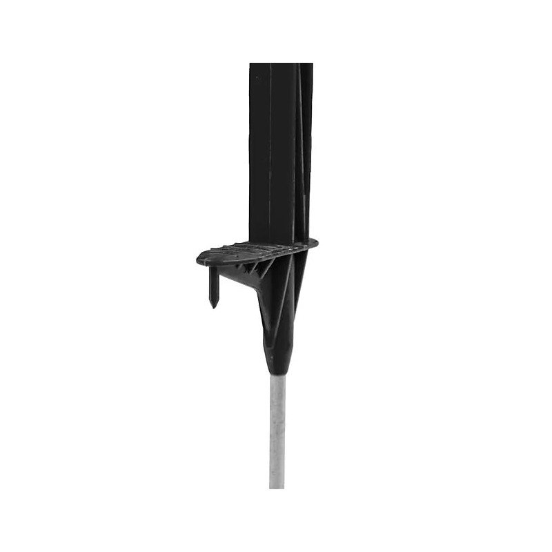 Plastic Electric Fencing Stake, 160cm 5.25ft, Black, Weather-Resistant for Rope,